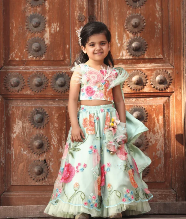 Kids Wear Crop Top Skirt